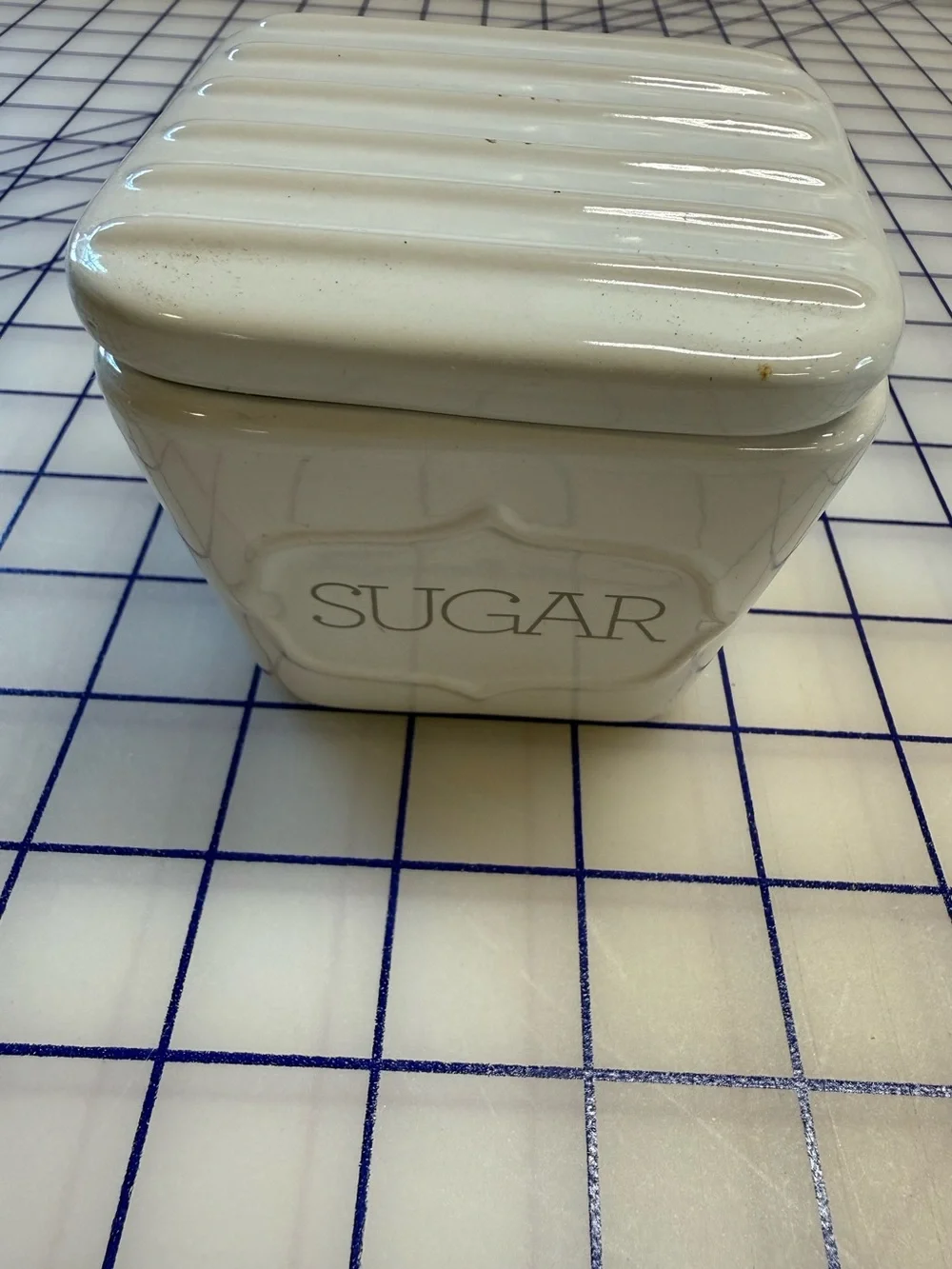 Threshold Sugar Stoneware Containers with Lid square